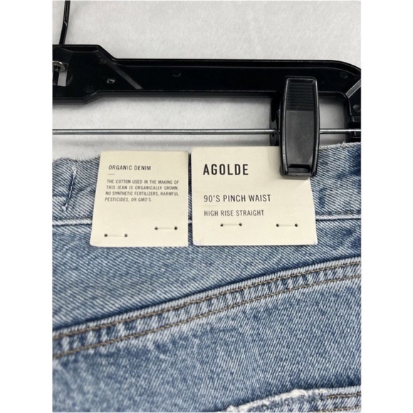 Agolde 90'S PINCH WAIST HIGH RISE STRAIGHT IN RUMINATE Size 25 - Picture 10 of 16